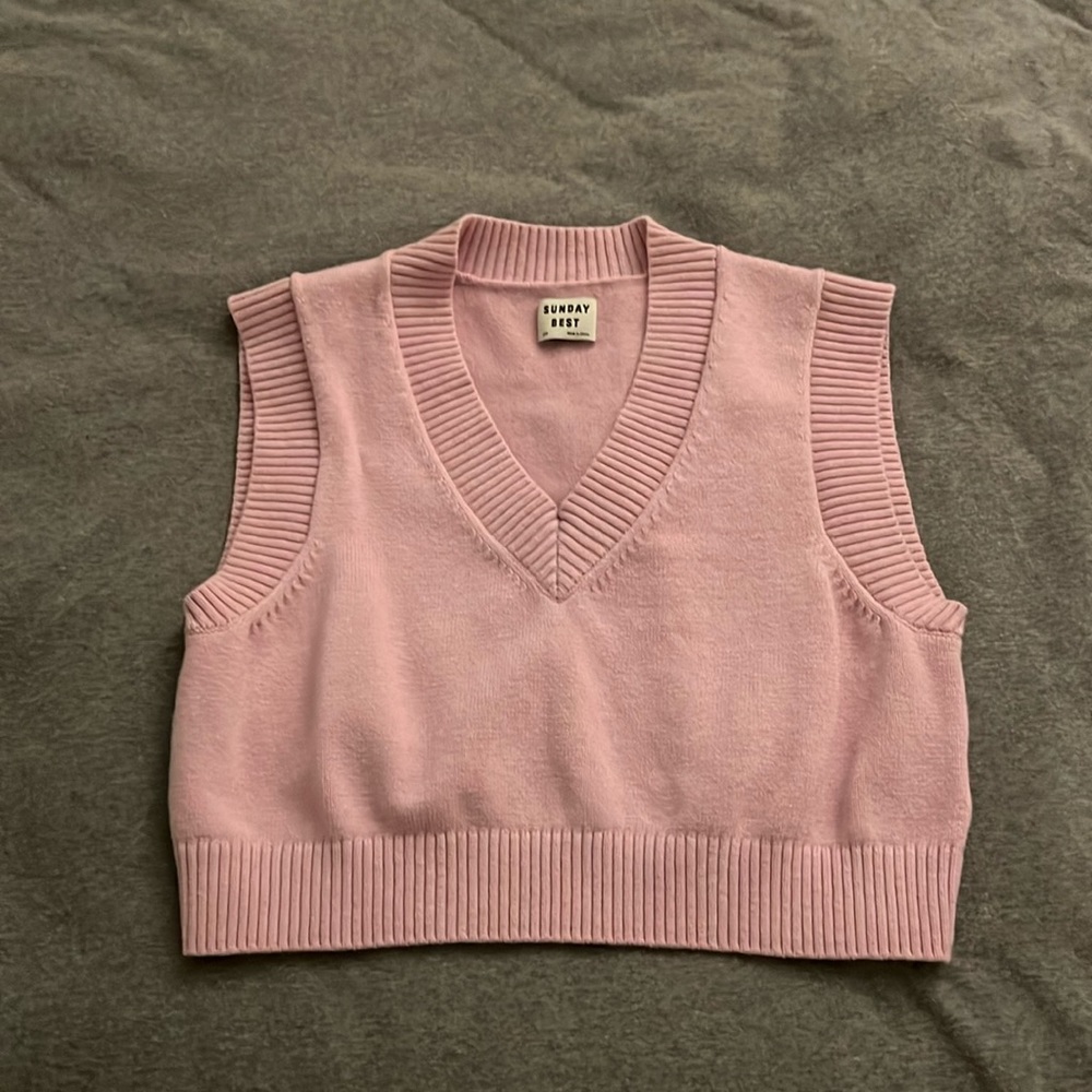 Aritzia Sunday Best Cropped Sweater Vest